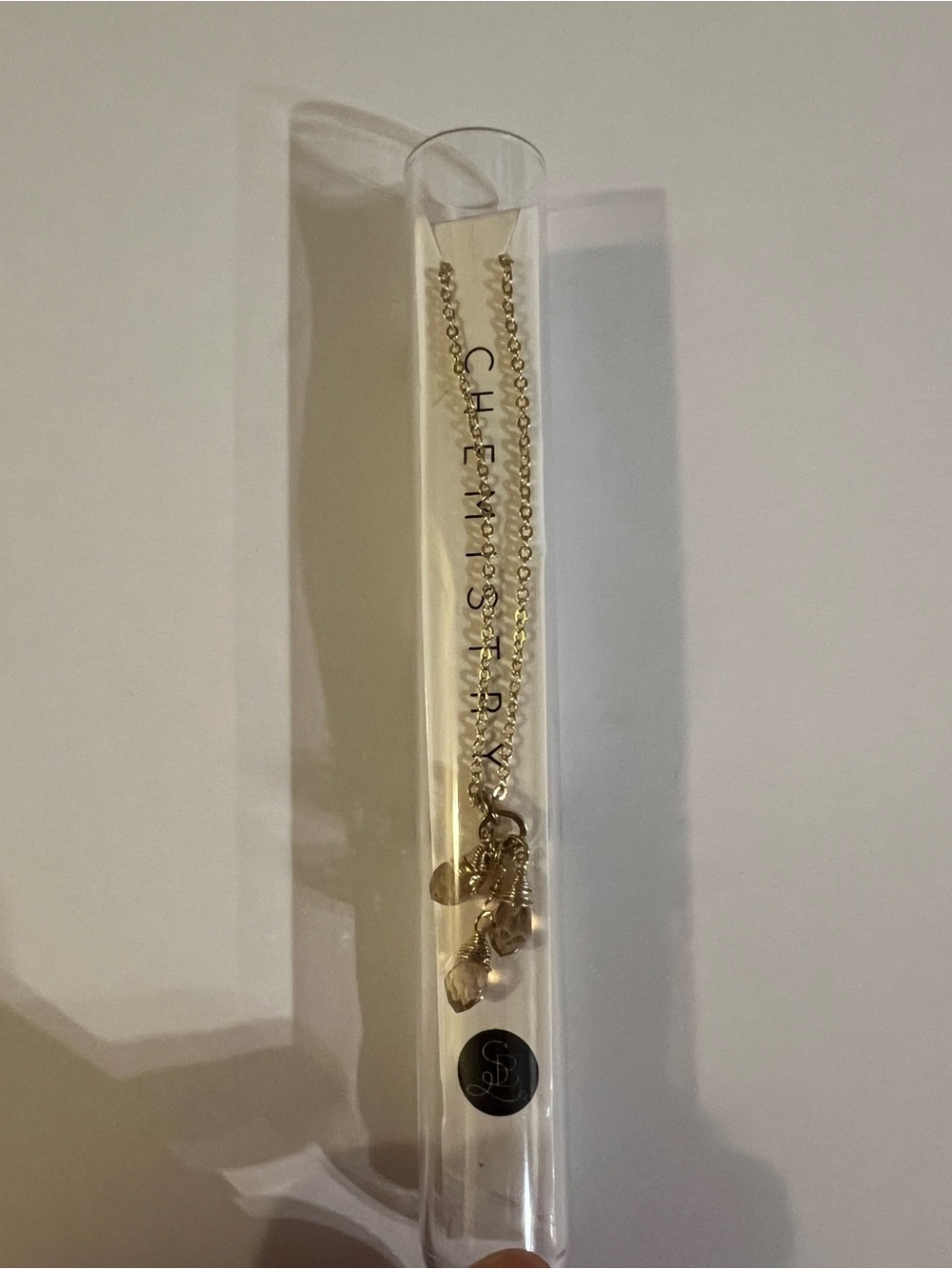 Santa Barbara Design Studio Gold Tone and Champagne Iron Chemistry Necklace